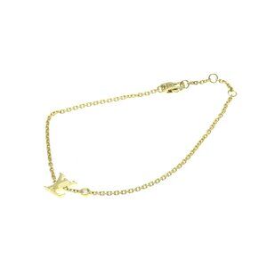 LOUIS VUITTON 18k Gold Diamond Charm Bracelet